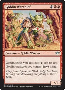 《ゴブリンの戦長/Goblin Warchief》[SvC] 赤U