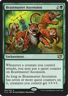 《獣使いの昇天/Beastmaster Ascension》[C14] 緑R