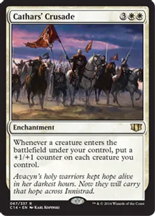 《聖戦士の進軍/Cathars' Crusade》[C14] 白R