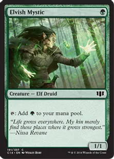 《エルフの神秘家/Elvish Mystic》[C14] 緑C