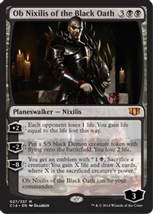 《黒き誓約、オブ・ニクシリス/Ob Nixilis of the Black Oath》[C14] 黒R