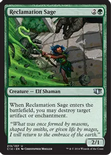 《再利用の賢者/Reclamation Sage》[C14] 緑U