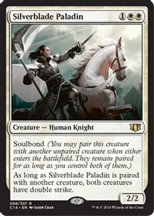 《銀刃の聖騎士/Silverblade Paladin》[C14] 白R