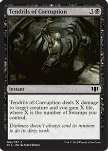 《堕落の触手/Tendrils of Corruption》[C14] 黒C