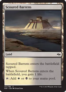 《磨かれたやせ地/Scoured Barrens》[FRF] 土地C