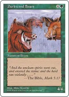 《ダークウッドの猪/Durkwood Boars》[5ED] 緑C