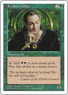 《フィンドホーンの古老/Fyndhorn Elder》[5ED] 緑U