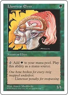 《ラノワールのエルフ/Llanowar Elves》[5ED] 緑C