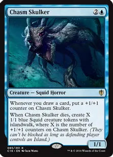 《地割れ潜み/Chasm Skulker》[C16] 青R