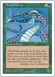 《甲鱗のワーム/Scaled Wurm》[5ED] 緑C