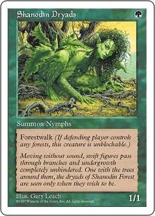 《シャノーディンのドライアド/Shanodin Dryads》[5ED] 緑C