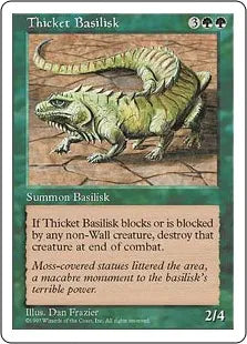 《茂みのバジリスク/Thicket Basilisk》[5ED] 緑U