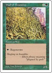 《茨の壁/Wall of Brambles》[5ED] 緑U