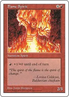 《火炎の精/Flame Spirit》[5ED] 赤U