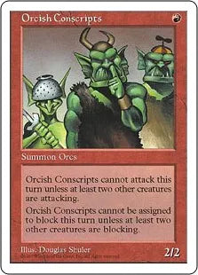 《オーク徴集兵部隊/Orcish Conscripts》[5ED] 赤C