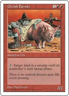《オークの農夫/Orcish Farmer》[5ED] 赤C