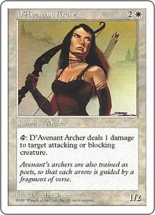 《ダブナントの射手/D'Avenant Archer》[5ED] 白C
