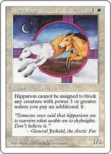 《ヒッパリオン/Hipparion》[5ED] 白C