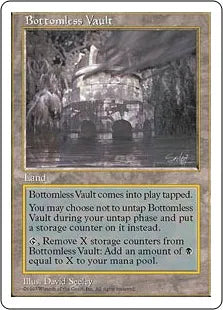《底無しの縦穴/Bottomless Vault》[5ED] 土地R