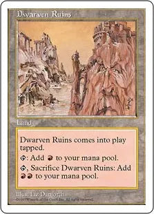 《ドワーフ都市の廃墟/Dwarven Ruins》[5ED] 土地U