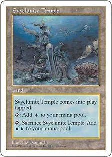 《シヴィエルナイトの寺院/Svyelunite Temple》[5ED] 土地U