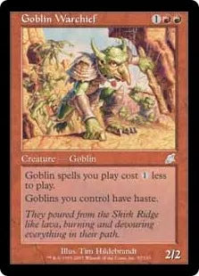 《ゴブリンの戦長/Goblin Warchief》[SCG] 赤U