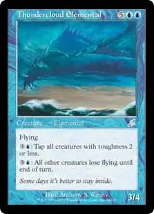 《雷雲の精霊/Thundercloud Elemental》[SCG] 青U