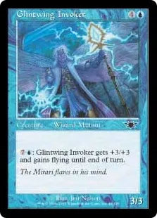 《きらめく翼の発動者/Glintwing Invoker》[LGN] 青C