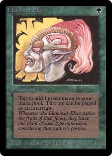 《ラノワールのエルフ/Llanowar Elves》[LEA] 緑C