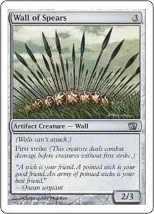 《槍の壁/Wall of Spears》[8ED] 茶U