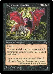 《スカイシュラウドの吸血鬼/Skyshroud Vampire》[TMP] 黒U