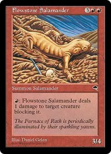 《流動石のサラマンダー/Flowstone Salamander》[TMP] 赤U