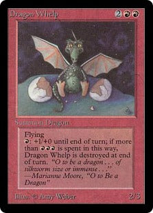 《チビ・ドラゴン/Dragon Whelp》[LEA] 赤U