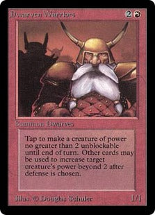 《ドワーフ戦士団/Dwarven Warriors》[LEA] 赤C