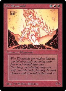 《炎の精霊/Fire Elemental》[LEA] 赤U