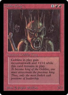 《ゴブリンの王/Goblin King》[LEA] 赤R