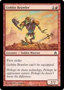 《ゴブリンの喧嘩屋/Goblin Brawler》[5DN] 赤C