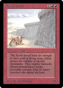 《石の壁/Wall of Stone》[LEA] 赤U