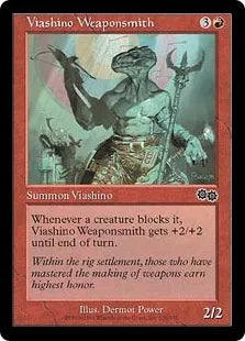 《ヴィーアシーノの武具職人/Viashino Weaponsmith》[USG] 赤C