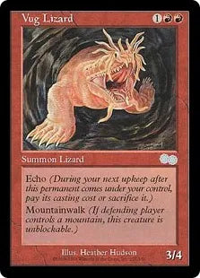 《岩間のトカゲ/Vug Lizard》[USG] 赤U