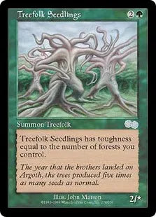 《ツリーフォークの若木/Treefolk Seedlings》[USG] 緑U
