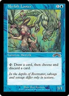 《マーフォークの物あさり/Merfolk Looter》[EXO] 青C