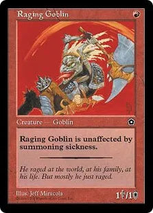《怒り狂うゴブリン/Raging Goblin》[PO2] 赤C
