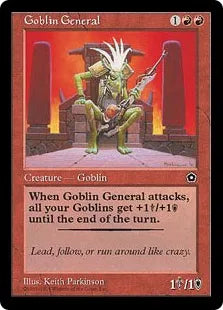 《ゴブリンの将軍/Goblin General》[PO2] 赤R