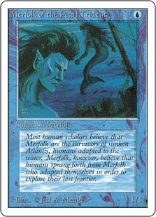 《真珠三叉矛の人魚/Merfolk of the Pearl Trident》[LEA] 青C