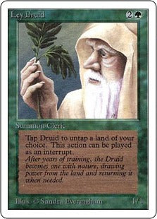 《草原のドルイド僧/Ley Druid》[LEA] 緑U