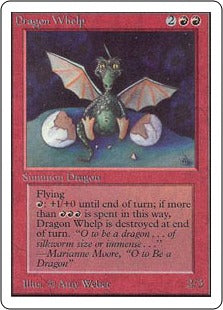 《チビ・ドラゴン/Dragon Whelp》[LEA] 赤U