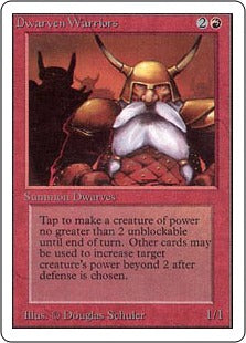 《ドワーフ戦士団/Dwarven Warriors》[LEA] 赤C