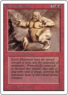 《大地の精霊/Earth Elemental》[LEA] 赤U