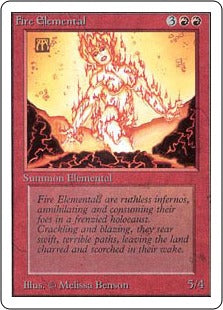 《炎の精霊/Fire Elemental》[LEA] 赤U
